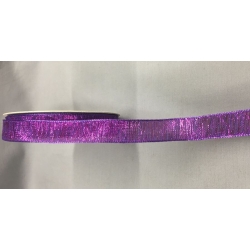 Metallic Ribbon w/Wire Edge Purple 5/8" 25y